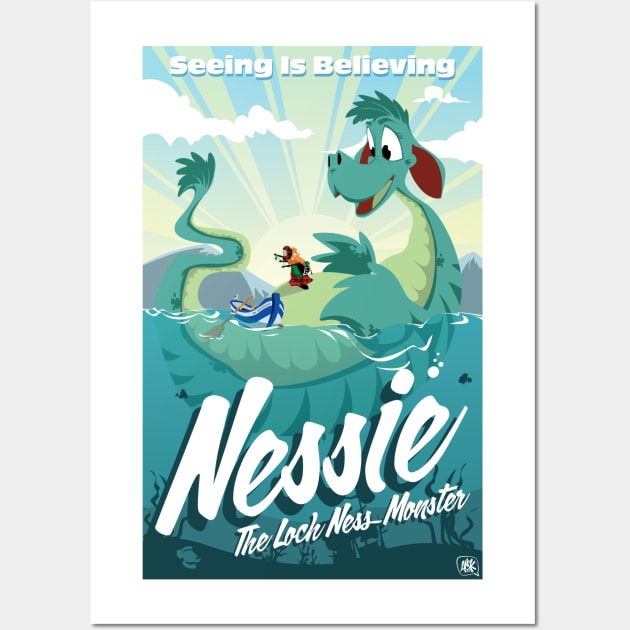 Nessie Wall Art by CuddleswithCatsArt